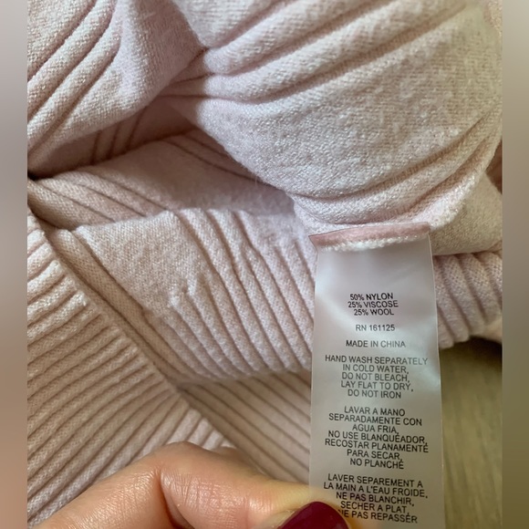 Boat Neck Batwing Wool Blend Sweater, S - Picture 6 of 16